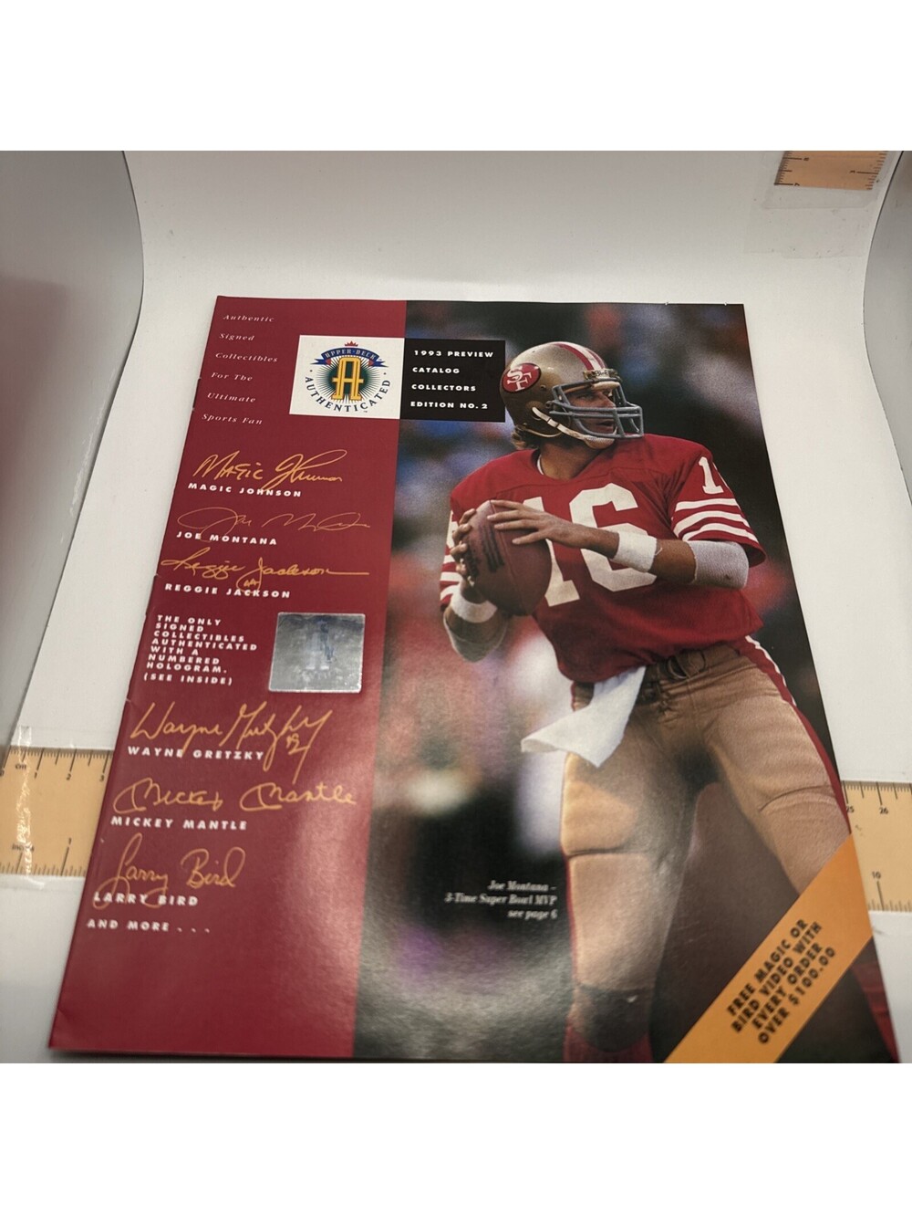 1993 Joe Montana Upper Deck Authenticated Magazine